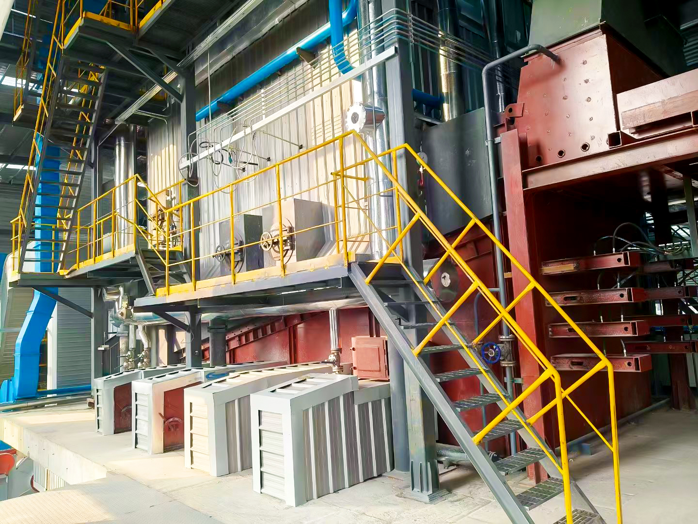 山东枣庄25吨生物质角管锅炉客户现场